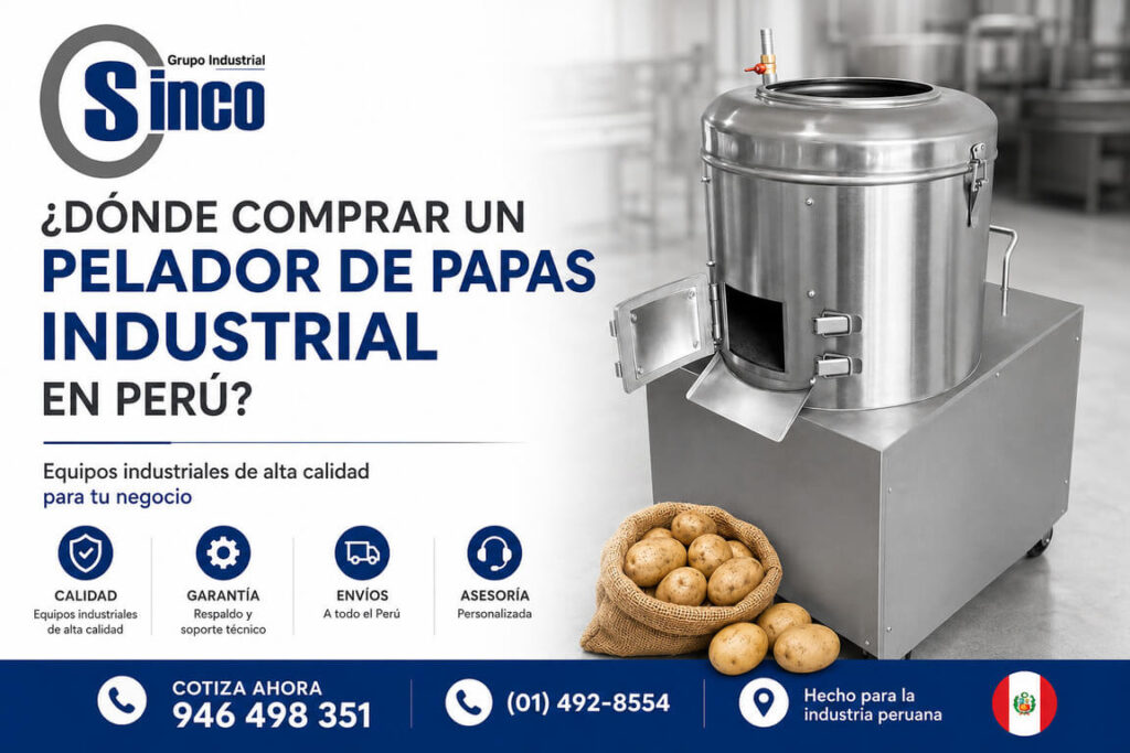 ¿Dónde comprar un pelador de papas industrial en Perú?