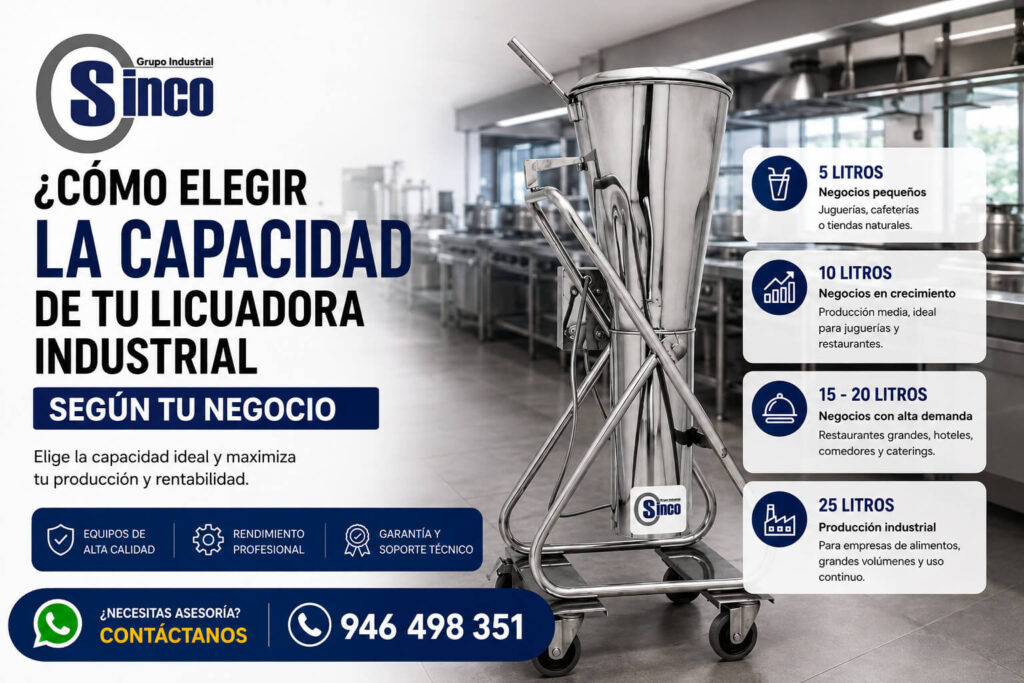 ¿Cómo elegir la capacidad de tu licuadora industrial según tu negocio?